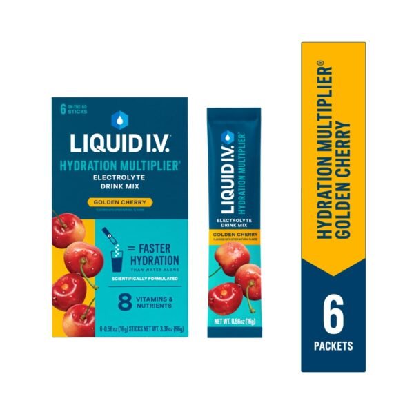 Liquid I.V.® Hydration Multiplier® Golden Cherry Electrolyte Drink Mix Packets