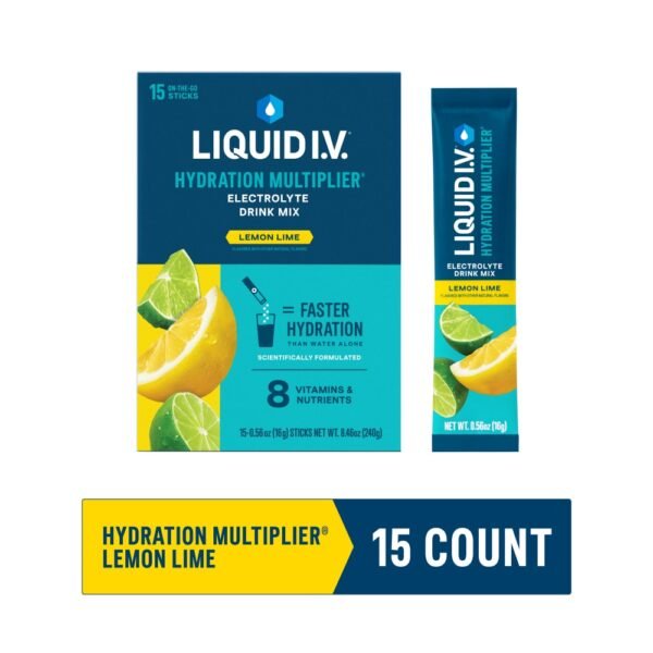 Liquid I.V.® Hydration Multiplier® Electrolyte Lemon Lime Drink Mix Packets