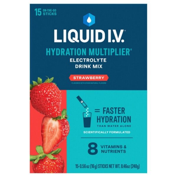 Liquid I.V.® Hydration Multiplier® Electrolyte Strawberry Drink Mix Packets