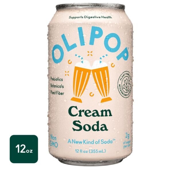 Olipop® Cream Soda Prebiotic Soda Can