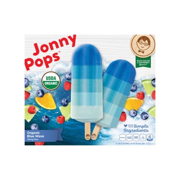 Jonny Pops® Dairy Free Organic Blue Wave Fruit Bars