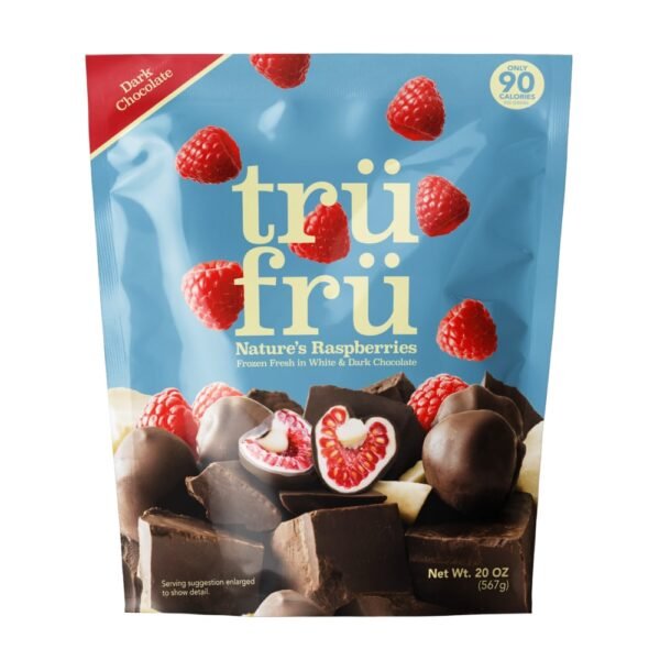 Tru Fru Raspberries Hyper-Chilled in White & Dark Chocolate