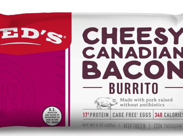 Red’s Cheesy Uncured Canadian Bacon Frozen Breakfast Burrito