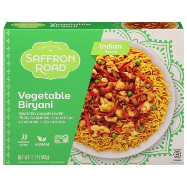 Saffron Road® Vegetable Biryani Gluten-Free Vegan Indian Meal Frozen Dinner