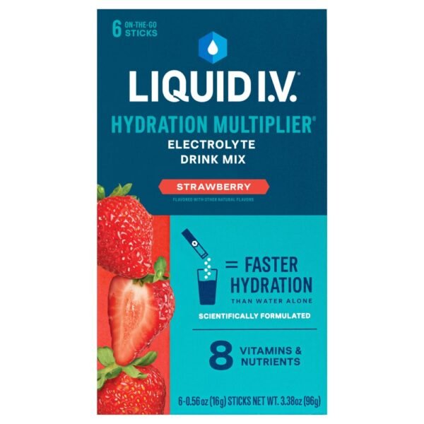Liquid I.V.® Hydration Multiplier® Strawberry Electrolyte Drink Mix Packets
