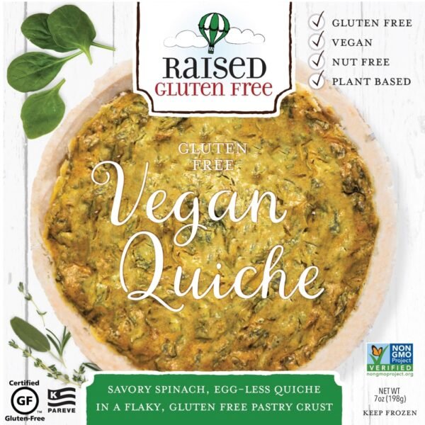 Raised Gluten Free Vegan Frozen Quiche