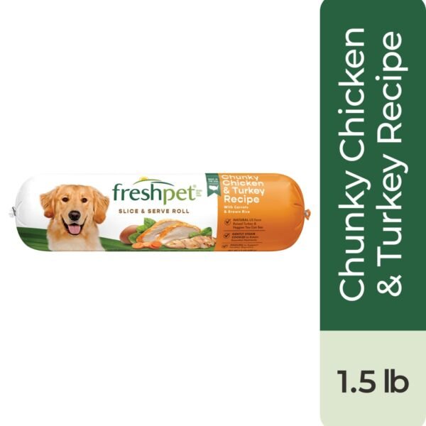 Freshpet Slice & Serve Roll Chunky Chicken & Turkey Recipe Dog Food