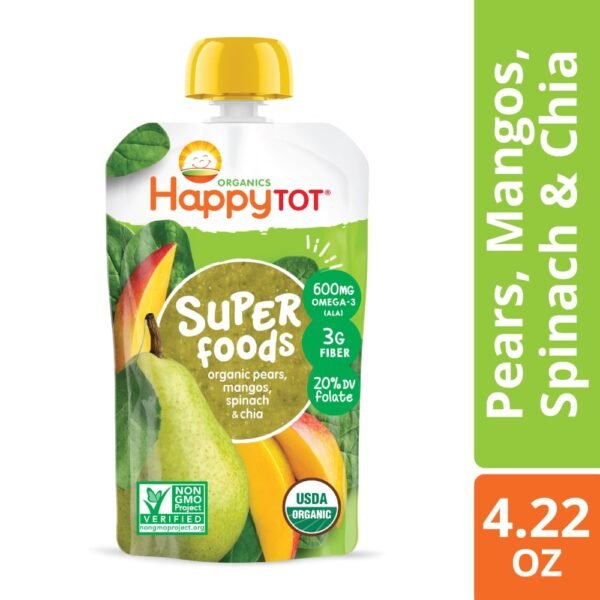 Happy Tot Pears Mangos & Spinach + Super Chia Pouch