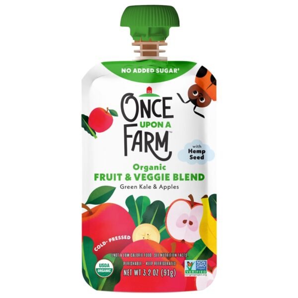 Once Upon a Farm™ Green Kale & Apples Organic Kids Snack Pouch