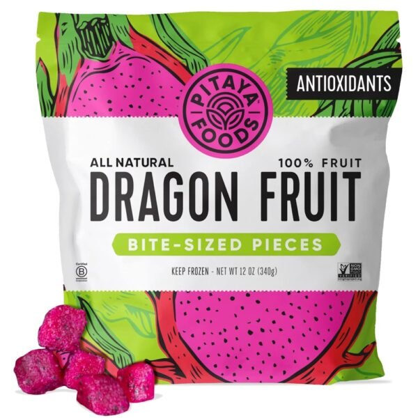Pitaya Foods Organic Dragon Fruit Snack-Sized Pieces 12 oz