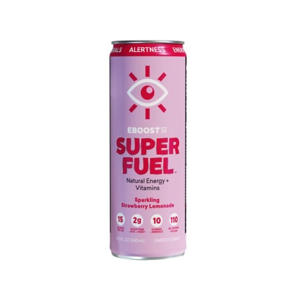EBoost® Super Fuel™ Sparkling Strawberry Lemonade Energy Drink Can