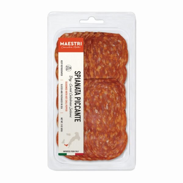 Maestri Ditalia Spianata Piccante Sliced Salami