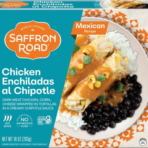 Saffron Road® Chicken Enchiladas Al Chipotle Gluten-Free Mexican Frozen Dinner