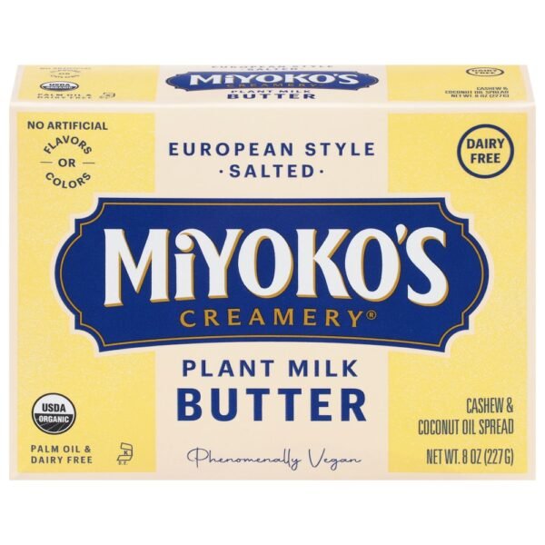Miyoko's Creamery Salted European Style Plant Milk Butter 8 oz