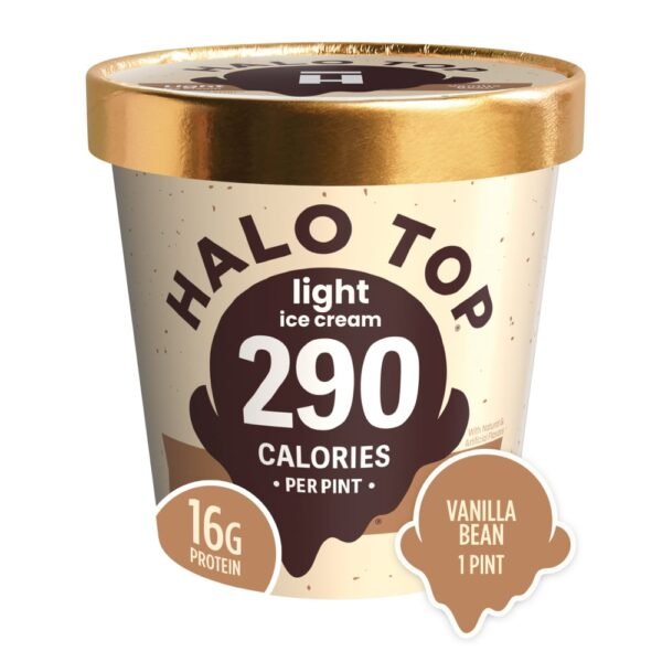 Halo Top Low-Calorie Vanilla Bean Light Ice Cream