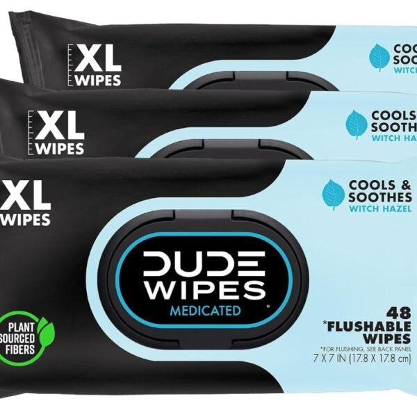 DUDE Wipes® XL Unscented Medicated Flushable Wipes