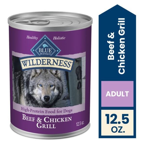 Blue Buffalo Wilderness High-Protein Adult Wet Dog Food Beef & Chicken Grill