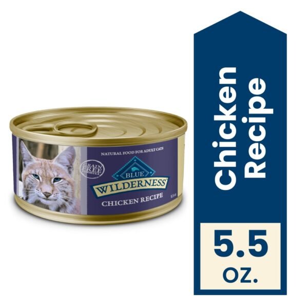Blue Buffalo Wilderness High-Protein Grain-Free Adult Pate Wet Cat Food Chicken
