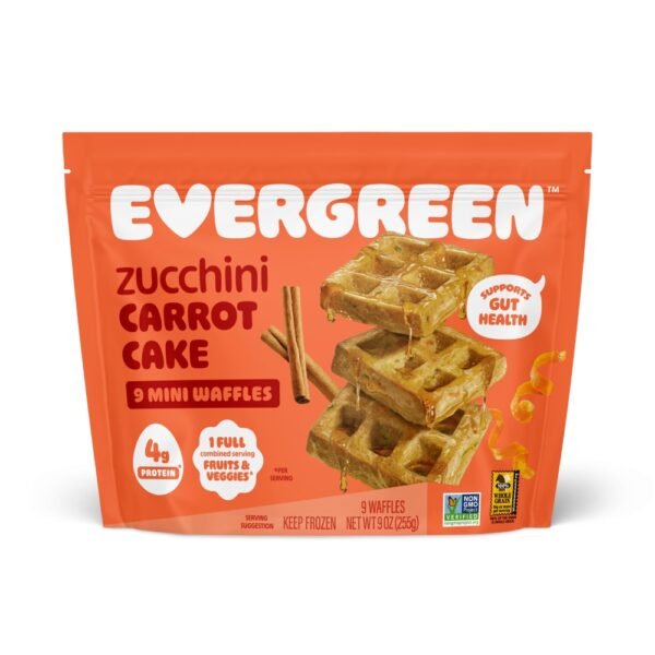 Evergreen™ Zucchini & Carrot Frozen Mini Waffles
