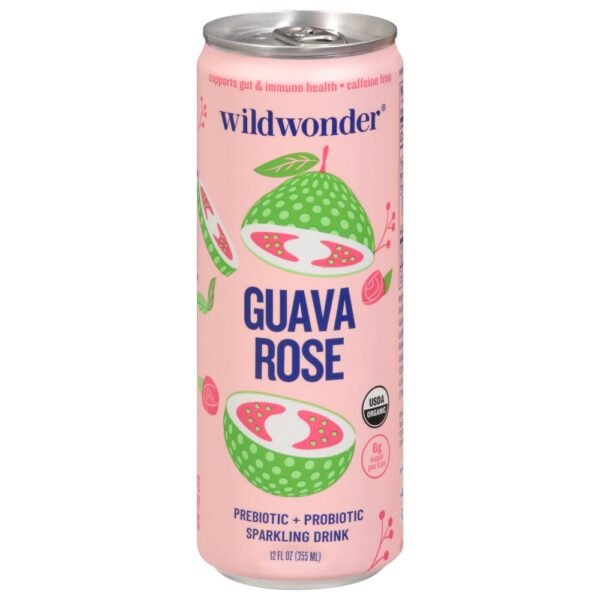 Wildwonder® Guava Rose Prebiotic and Probiotic Sparkling Drink