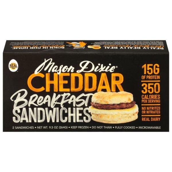 Mason Dixie® Frozen Cheddar Breakfast Sandwiches