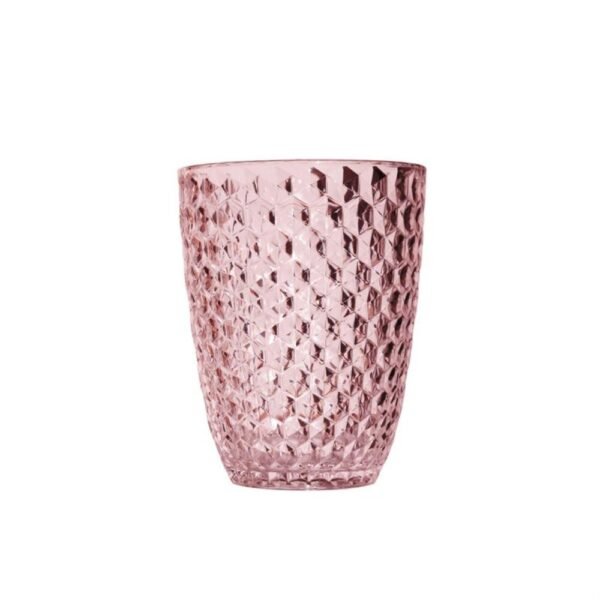 Acrylic Diamond Cut  Dof - Pink 12 Oz.