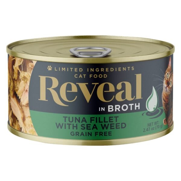 Reveal Tuna Fillet with Seaweed Wet Cat Food
