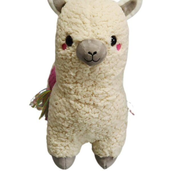 Holiday Home 11.5" Beige Llama Plush
