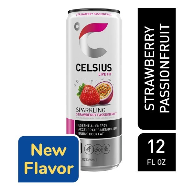 CELSIUS® Sparkling Strawberry Passionfruit Energy Drink Can