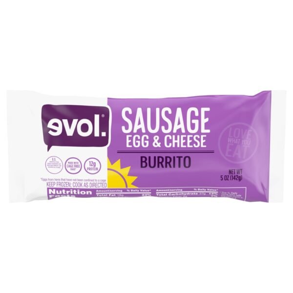 evol.® Sausage Egg & Cheese Frozen Breakfast Burrito