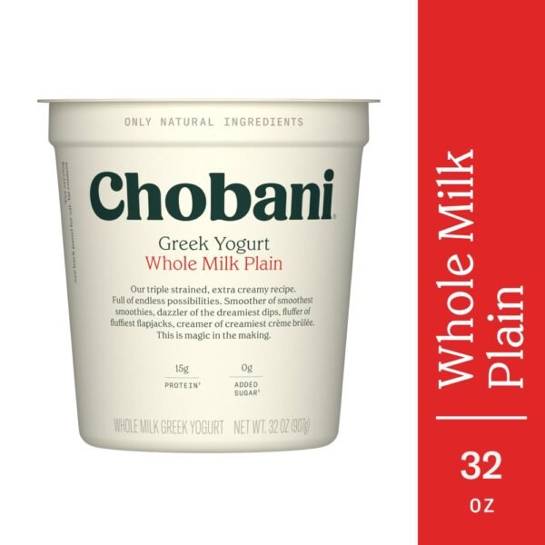 Chobani® Whole Milk Plain Greek Yogurt Tub