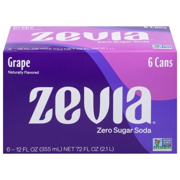 Zevia® Grape Zero Calorie Soda Cans