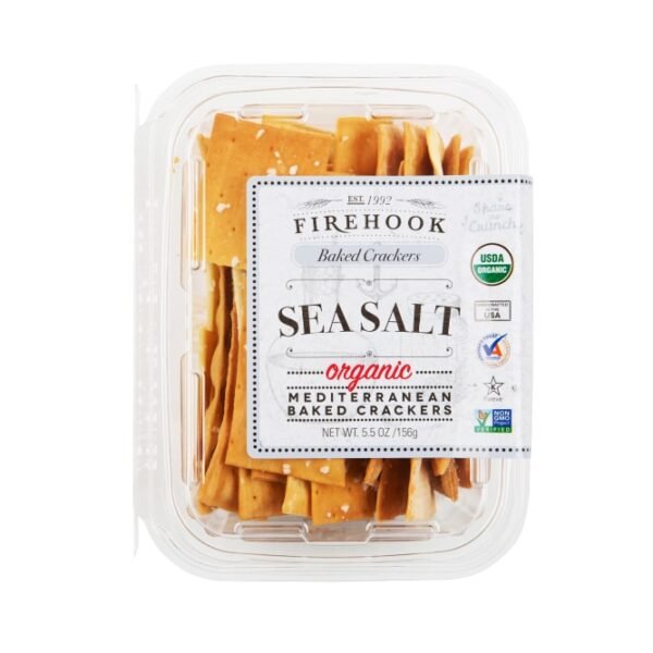Firehook Organic Sea Salt Mediterranean Baked Crackers