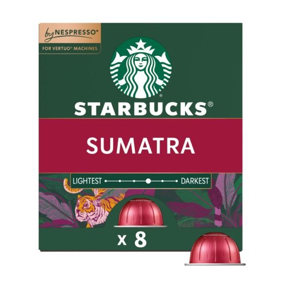 Starbucks By Nespresso Vertuo Line Pods Dark Roast Coffee Single-Origin Sumatra 100% Arabica