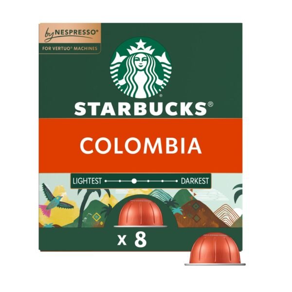 Starbucks By Nespresso Vertuo Line Pods, Medium Roast Coffee, Single-Origin Colombia
