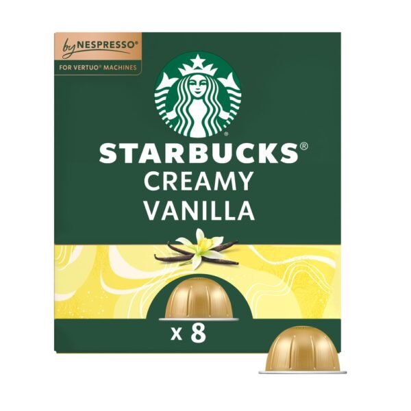 Starbucks By Nespresso Vertuo Line Pods Flavored Roast Coffee Creamy Vanilla 100% Arabica