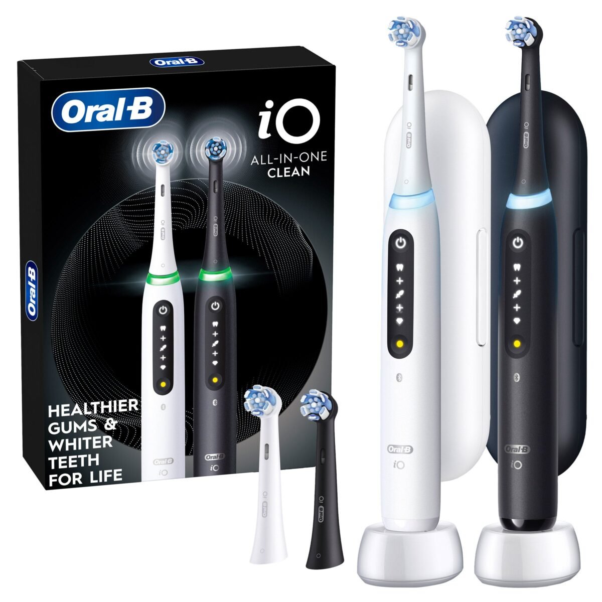 Oral-B iO All-in-One Clean Rechargeable Electric Toothbrush, 2-pack - Image 1